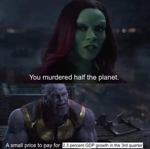 Thanos Defends GDP Growth