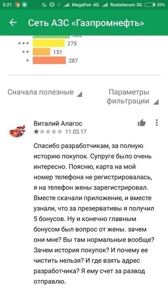 История покупок разрушила брак