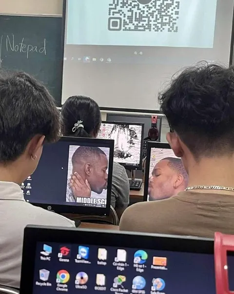 Students Copying a Haircut