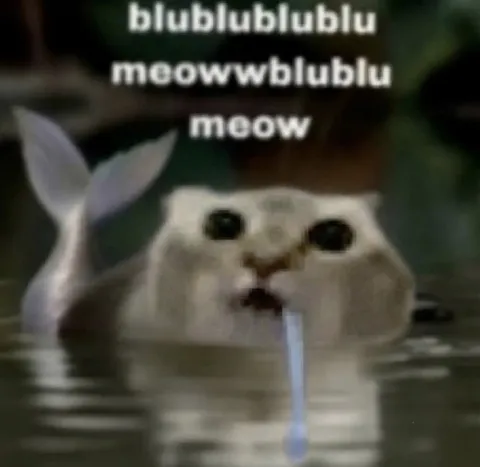 Underwater Cat Says Meow