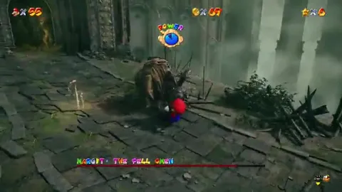 Mario Defeats Margit the Fell Omen