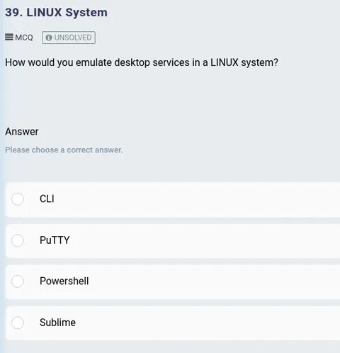 Linux Desktop Services Quiz