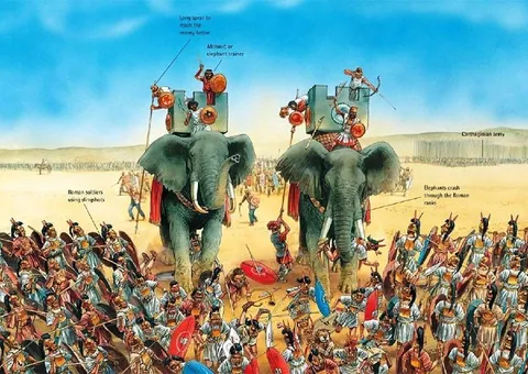 Elephants Crush Roman Ranks