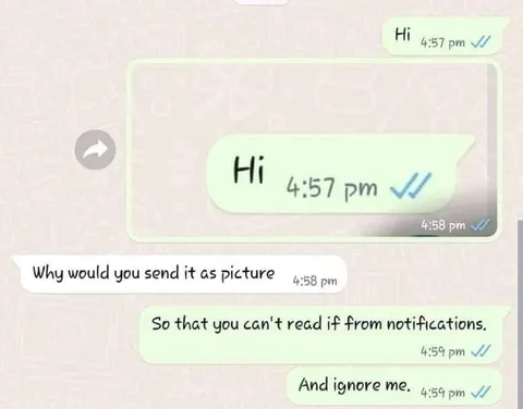 Unreadable Hi Message Revenge