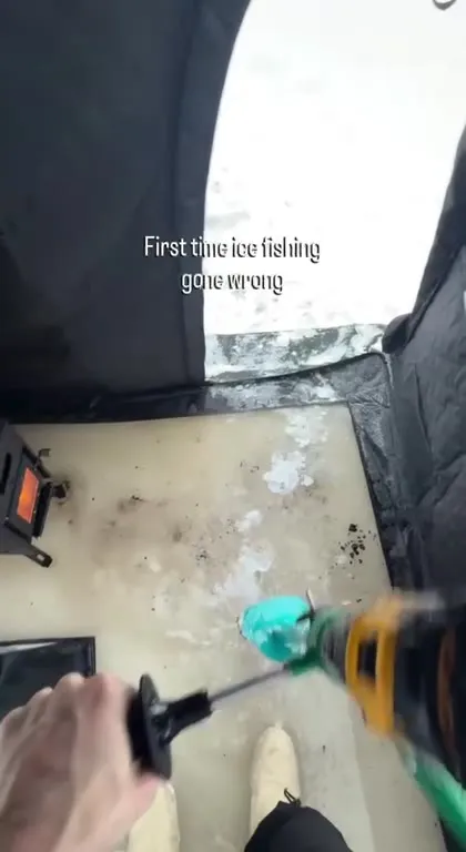 First Time Ice Fishing Gone Wrong