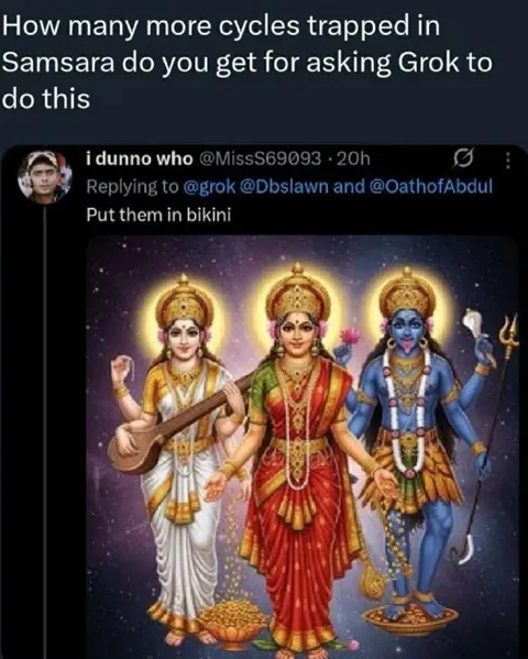 Grok Puts Hindu Deities in Bikinis