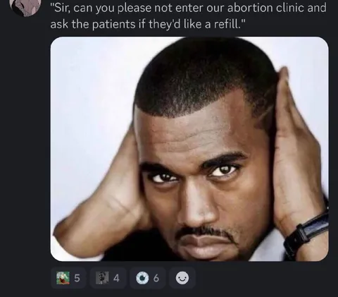 Kanye Blocks Out Abortion Clinic Pitch