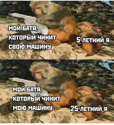 Батя чинит машину