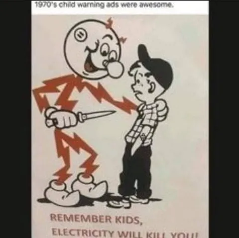 1970s Electricity Warning Ad