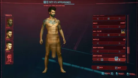 Cyberpunk Character Creator Goes Too Far