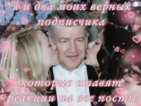 Два верных подписчика ставят реакции