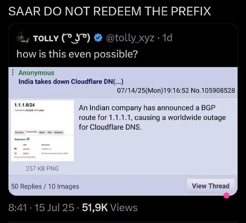 India Takes Down Cloudflare DNS