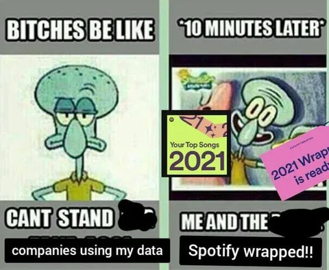 Squidward Spotify Wrapped Reaction
