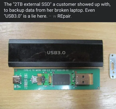 Fake 2TB External SSD
