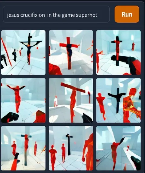 Jesus Crucifixion in Superhot