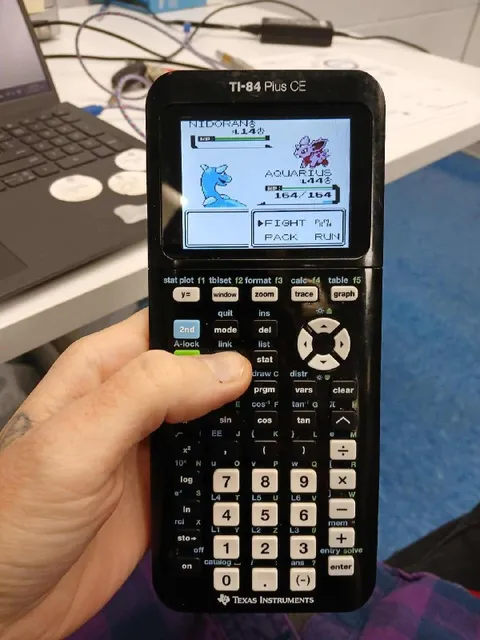 Pokémon Battle on a Calculator