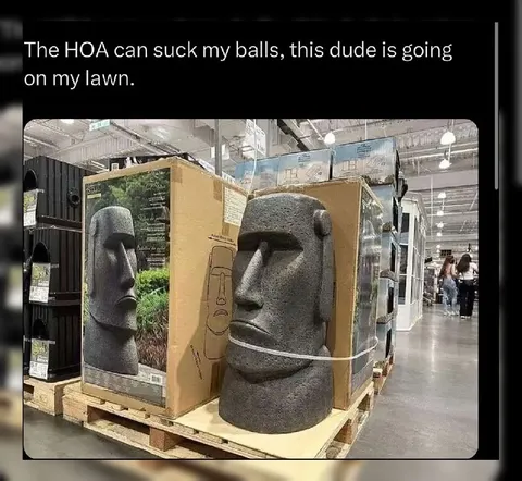HOA Moai on My Lawn
