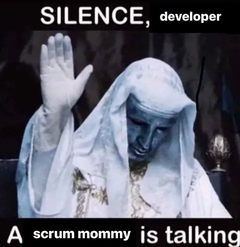 Silence, developer, scrum mommy is talking