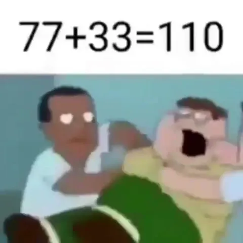 77 Plus 33 Equals 110