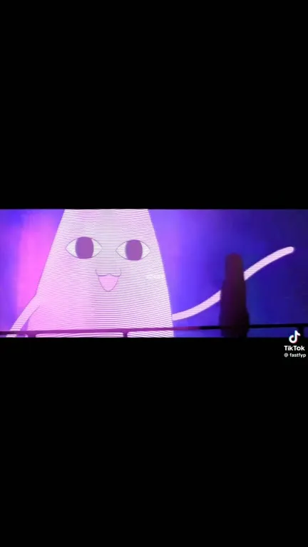 Giant Cat Meets Anime Girl