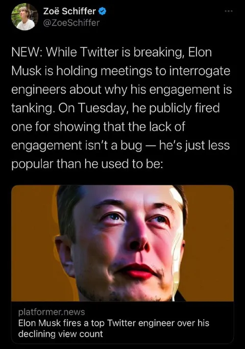 Elon Musk's Declining View Count