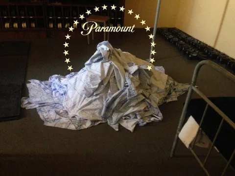 Paramount Logo Made of Crumpled Paper