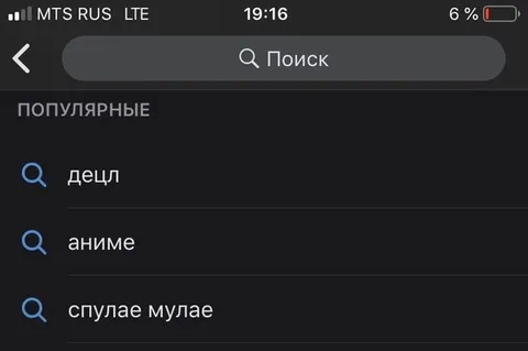 Популярные запросы в поиске