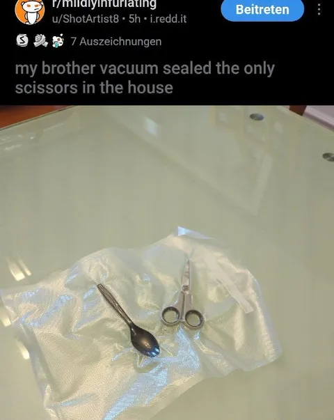 Vacuum-Sealed Scissors