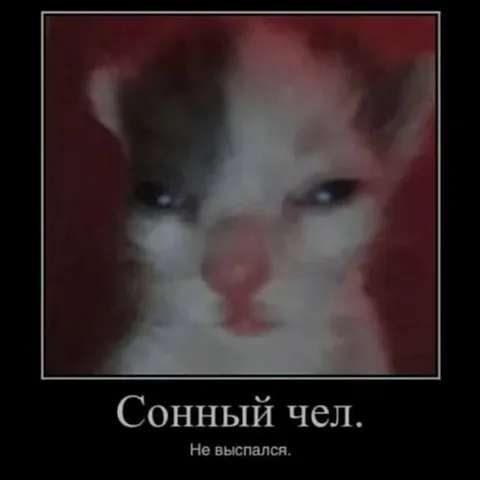 Сонный чел. не выспался