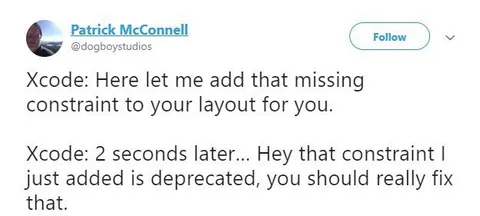 Xcode Missing Constraint Joke