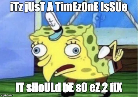 SpongeBob Timezone Issue