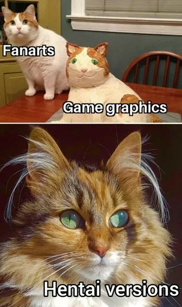 Fanart Versus Hentai Versions