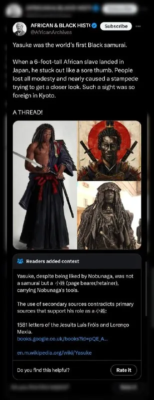 Yasuke Was Not a Samurai