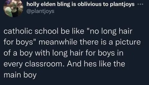 Catholic School Long Hair Contradiction