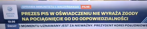 Kaczyński nie wyraża zgody