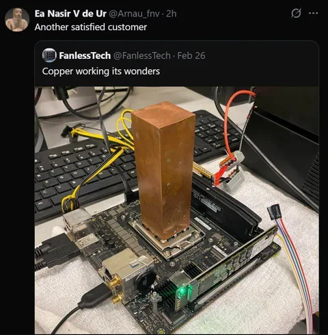 Copper Cooling Satisfied Customer