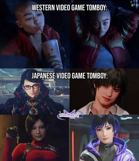 Western and Japanese Video Game Tomboys