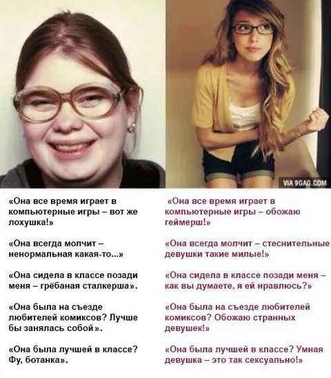 Двойные стандарты в отношении девушек