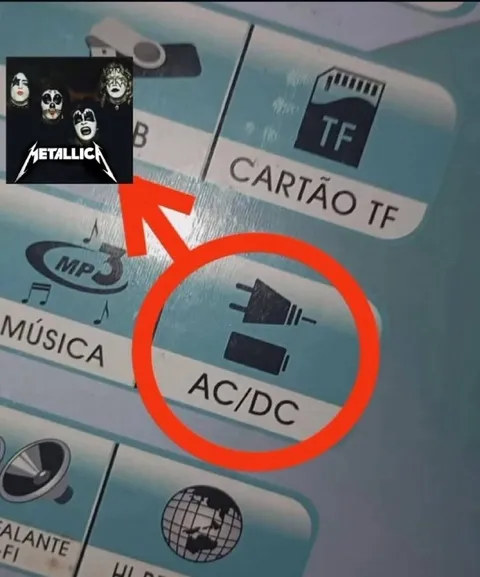 Metallica no cartão AC/DC