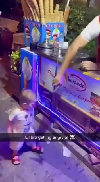 Toddler Gets Angry at Ice Cream Seller