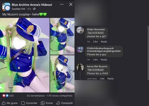 Nozomi Cosplay Comment Section
