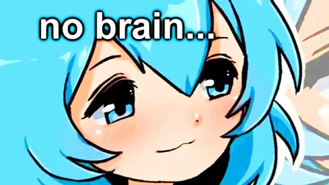 No Brain Blue Haired Girl