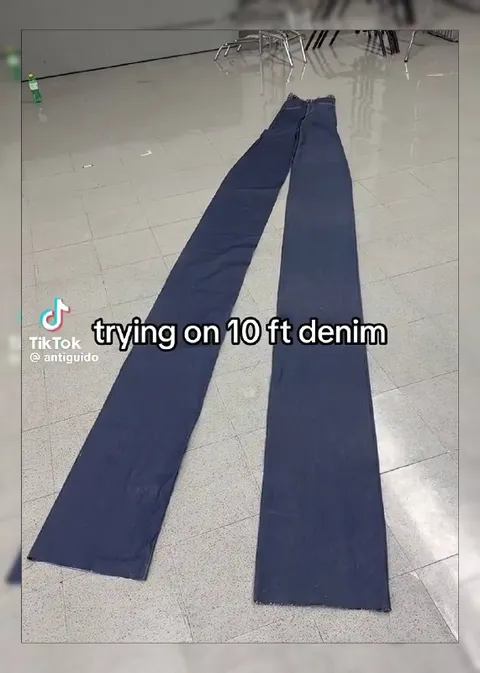 Trying on Ten-Foot Jeans