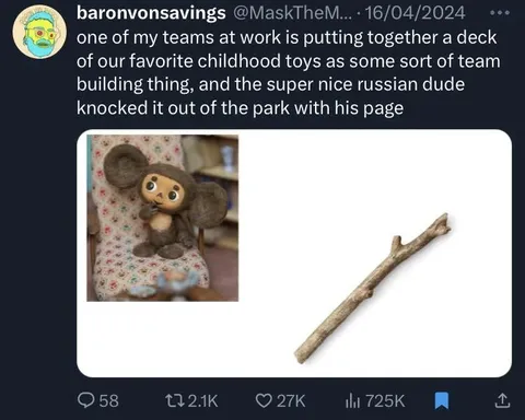 Cheburashka and the Stick