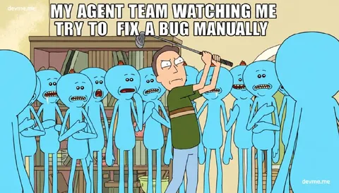 Agent Team Watches Manual Bug Fix