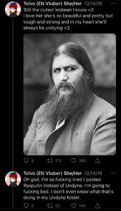 Rasputin Instead of Undyne