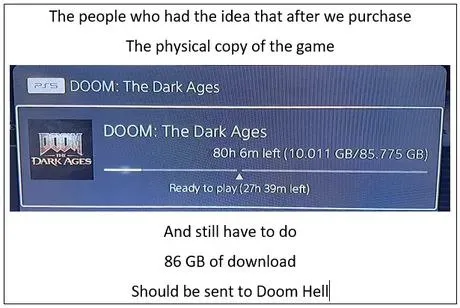 Физическая копия игры Doom