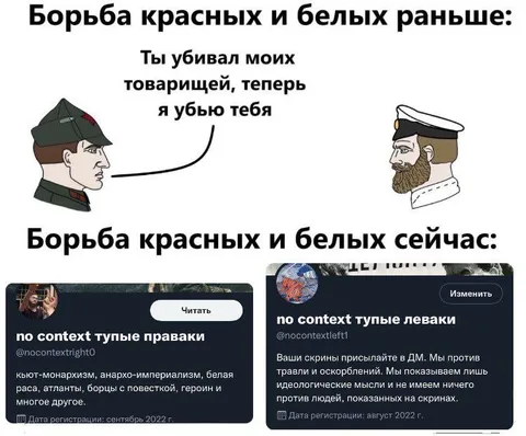Борьба красных и белых сейчас