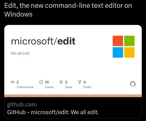Microsoft Edit Announcement Meme