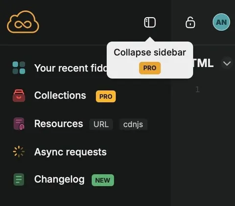 Collapse Sidebar Pro Tooltip